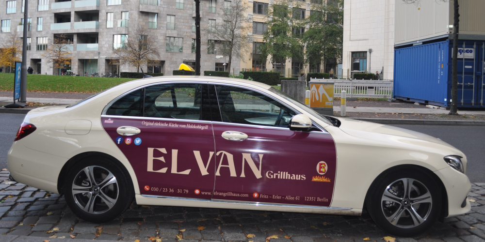 Berliner Taxiwerbung Referenz Elvan